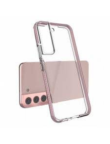 Spring Case cover gel cover med färgad ram för Samsung Galaxy S22 mörkblå