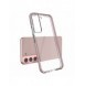 Spring Case cover gel cover med färgad ram för Samsung Galaxy S22 mörkblå