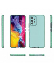 Spring Case cover gel TPU skal med färgad ram för Samsung Galaxy A73 svart