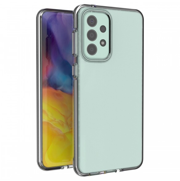 Spring Case cover gel cover med färgad ram för Samsung Galaxy A33 5G svart
