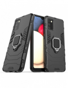 Ring Armour tuff hybridfodral + magnetisk hållare för Samsung Galaxy A03s (166.5) svart