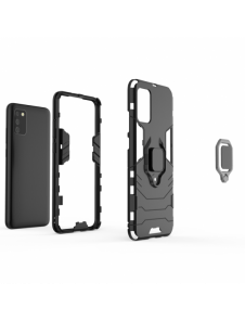 Ring Armour tuff hybridfodral + magnetisk hållare för Samsung Galaxy A03s (166.5) svart