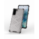 Honeycomb-fodral bepansrat skal med en gelram för Samsung Galaxy S22 + (S22 Plus) blå