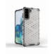 Honeycomb fodral pansrat skal med en gelram för Samsung Galaxy S22 transparent