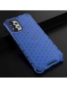 Honeycomb-fodral bepansrat skal med en gelram för Samsung Galaxy A13 5G blå