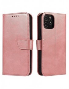 Magnetfodral elegant fodral med flik och stativfunktion för Samsung Galaxy A73 rosa