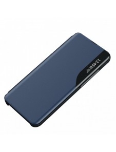 Eco Leather View Case elegant fodral med flik och stativfunktion för Samsung Galaxy A73 blå