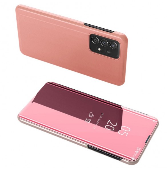 Clear View Case flip-fodral till Samsung Galaxy A73 rosa