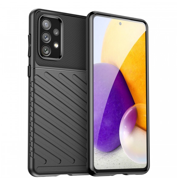 Thunder Case flexibelt pansarskal till Samsung Galaxy A73 svart