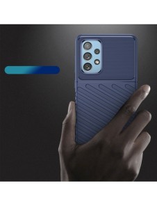 Thunder Case flexibelt pansarskal för Samsung Galaxy A73 blå