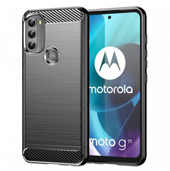 Kolfodral Flexibelt skyddsfodral Motorola Moto G71 5G svart