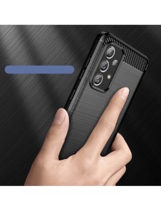 Carbon Case Flexibelt TPU-fodral för Samsung Galaxy A73 svart