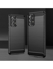 Carbon Case Flexibelt TPU-fodral för Samsung Galaxy A73 svart