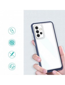 Genomskinligt 3-i-1 fodral för Samsung Galaxy A13 5G Frame Gel Cover Blå