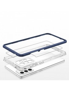 Genomskinligt 3-i-1 fodral för Samsung Galaxy A13 5G Frame Gel Cover Blå