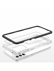 Genomskinligt 3in1-fodral för Samsung Galaxy A53 5G Frame Gel Cover Svart