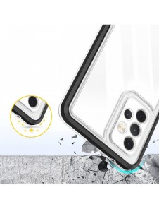 Genomskinligt 3in1-fodral för Samsung Galaxy A73 Frame Cover Gel Black
