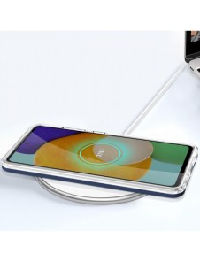 Klart 3-i-1 fodral för Samsung Galaxy A73 Frame Cover Gel Blue