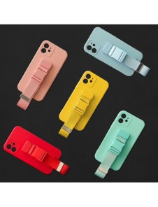 Repfodral Silikon Lanyard Cover Handväska Rem för Samsung Galaxy A53 5G Marinblå