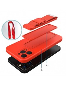 Repfodral Silikon Lanyard Cover Handväska Lanyard Strap För Samsung Galaxy A23 Röd