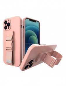 Repfodral Silikon Lanyard Cover Handväska Lanyard Strap För Samsung Galaxy A23 Rosa