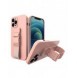 Repfodral Silikon Lanyard Cover Handväska Lanyard Strap För Samsung Galaxy A23 Rosa