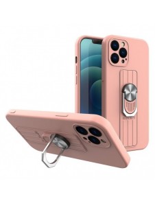 Ring Case silikonfodral med fingerhållare och stativ för Xiaomi Redmi Note 11 Pro rosa