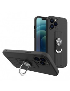 Ring Case silikonfodral med fingergrepp och stativ för Xiaomi Poco M4 Pro 5G svart