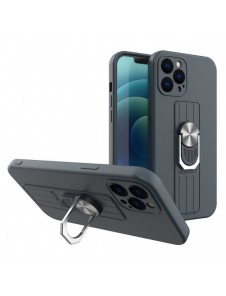 Ring Case silikonfodral med fingergrepp och stativ för Xiaomi Poco M4 Pro 5G blå