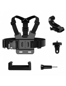 GoPro bröstremsset med tillbehör 5-i-1 för GoPro, DJI, Insta360, SJCam, Eken sportkameror (GoPro 5 i 1 bröstband)