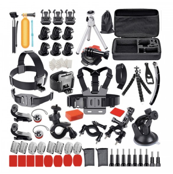 En uppsättning universella tillbehör 118in1 för GoPro, DJI, Insta360, SJCam, Eken sportkameror (GoPro 118 i 1 set)