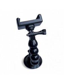 GoPro sugkoppshållare för GoPro, DJI, Insta360, SJCam, Eken sportkameror + smartphone adapter (GoPro bil sugkopp)