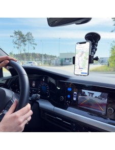 GoPro sugkoppshållare för GoPro, DJI, Insta360, SJCam, Eken sportkameror + smartphone adapter (GoPro bil sugkopp)