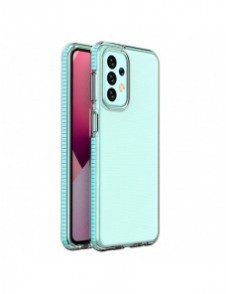 Springfodral till Samsung Galaxy A23 silikonskal med ram ljusblå