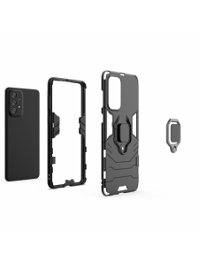 Ring Armour tufft hybridfodral skal + magnetisk hållare för Samsung Galaxy A73 svart