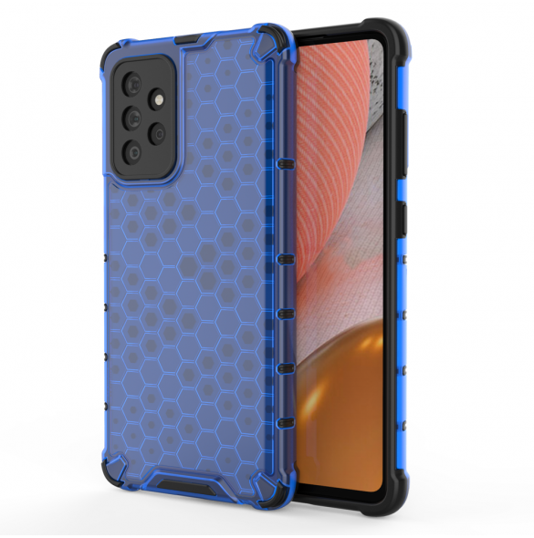 Honeycomb pansarfodral med en gelram för Samsung Galaxy A53 5G blå