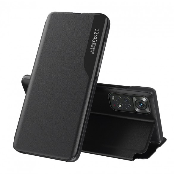 Eco Leather View Case Elegant Flip Cover Stativ Funktion Xiaomi Redmi Note 11 Pro + 5G / 11 Pro 5G / 11 Pro Black