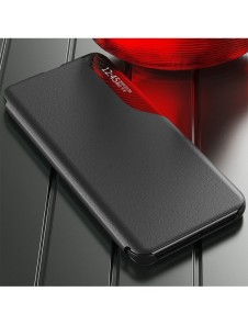 Eco Leather View Case Elegant flip-fodral med stativfunktion för Xiaomi Redmi Note 11S / Note 11 svart