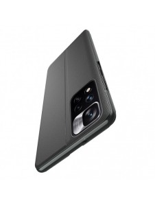 Eco Leather View Case Elegant flip-fodral med stativfunktion för Xiaomi Redmi Note 11S / Note 11 svart