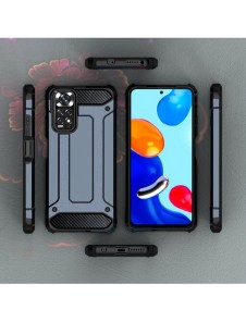 Hybrid Armor Case Tough Rugged Cover för Xiaomi Redmi Note 11S / Note 11 svart