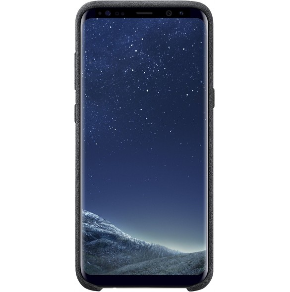 EF-XG955ASE Samsung Alcantara Cover Skal till G955 Galaxy S8 Plus - Mörkgrå