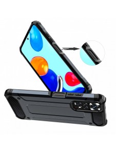 Hybrid Armor Case Tough Rugged Cover för Xiaomi Redmi Note 11S / Note 11 svart