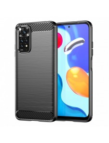 Carbon Case Flexibel Cover Sleeve för Xiaomi Redmi Note 11S / Note 11 svart