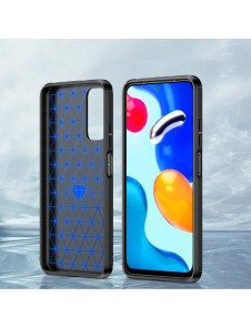 Carbon Case Flexibel Cover Sleeve för Xiaomi Redmi Note 11S / Note 11 svart