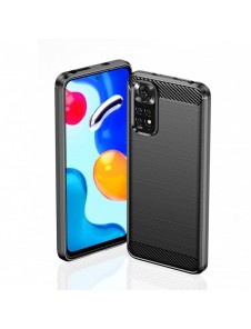 Carbon Case Flexibel Cover Sleeve för Xiaomi Redmi Note 11S / Note 11 svart