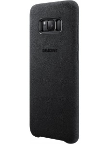 EF-XG955ASE Samsung Alcantara Cover Skal till G955 Galaxy S8 Plus - Mörkgrå