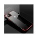 Clear Color fodral TPU gelöverdrag med metallram för Samsung Galaxy S22 + (S22 Plus) röd