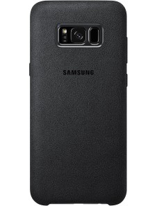 EF-XG955ASE Samsung Alcantara Cover Skal till G955 Galaxy S8 Plus - Mörkgrå