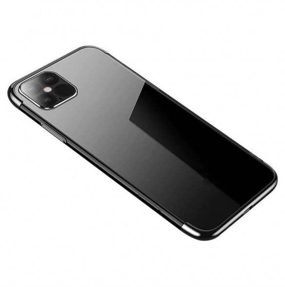 Clear Color fodral TPU gelöverdrag med en metallram för Xiaomi Redmi Note 11S / Note 11 svart