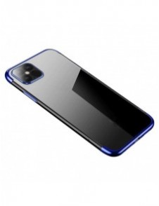Clear Color fodral Gel TPU-fodral med en metallram för Xiaomi Redmi Note 11S / Note 11 blå